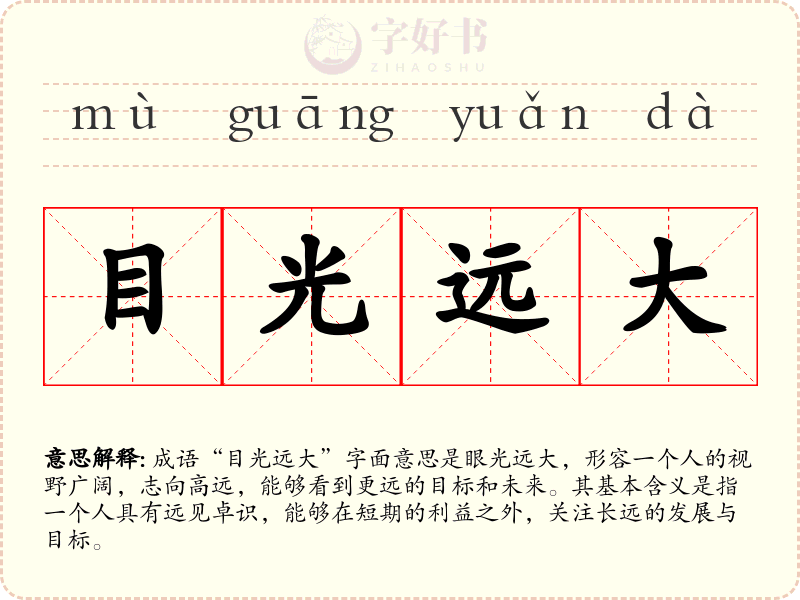 目光远大