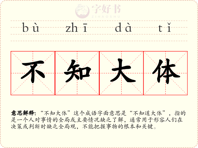 不知大体