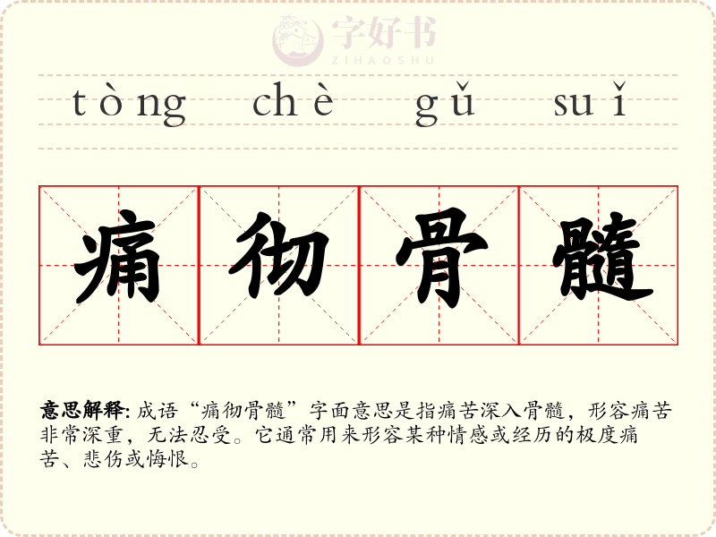痛彻骨髓