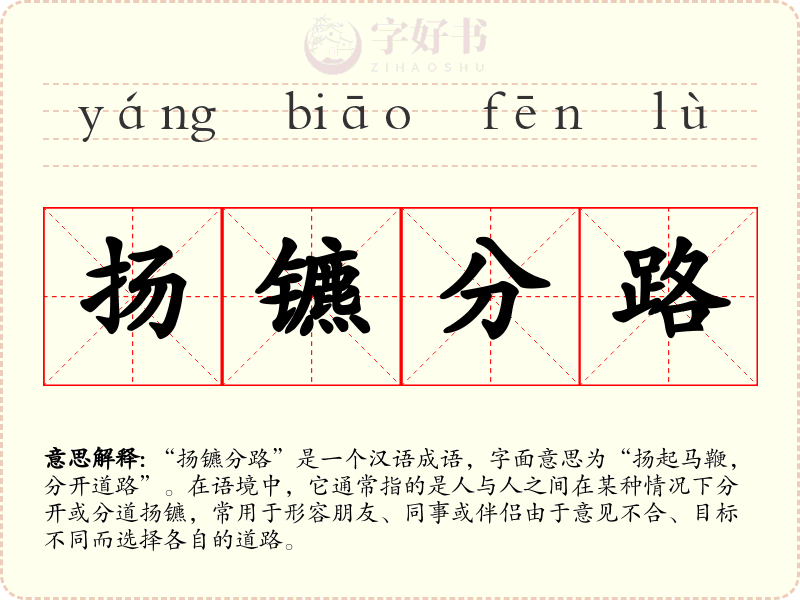 扬镳分路