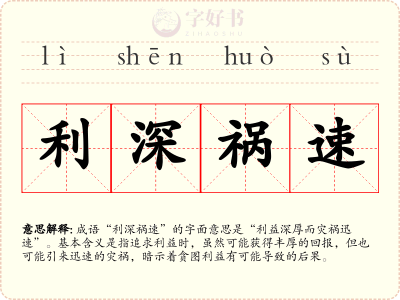 利深祸速