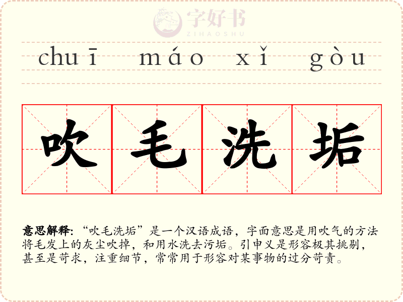 吹毛洗垢