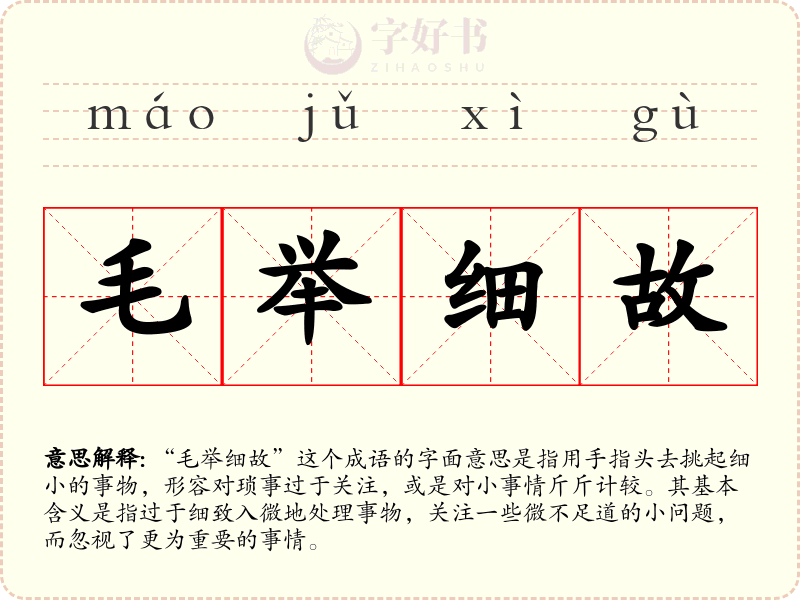 毛举细故