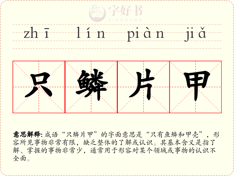 只鳞片甲
