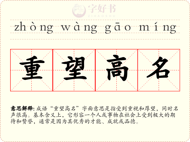 重望高名
