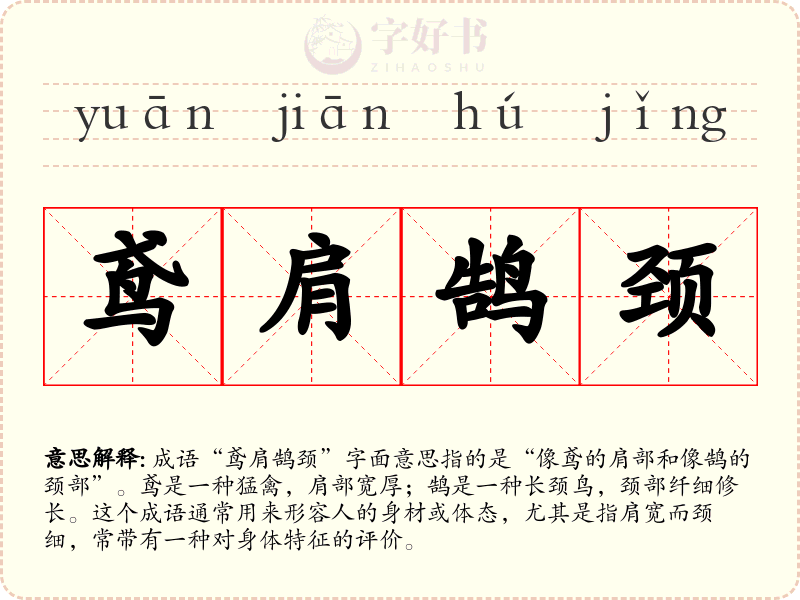 鸢肩鹄颈