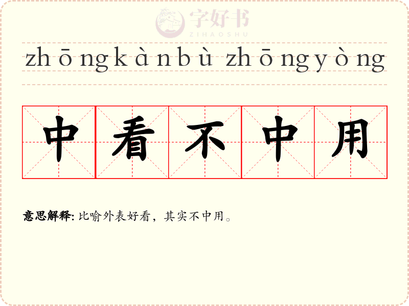 中看不中用