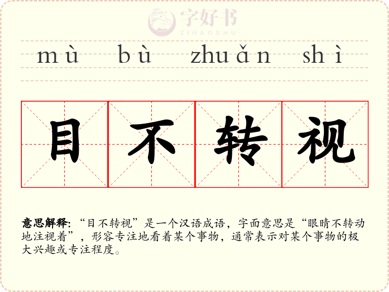 目不转视