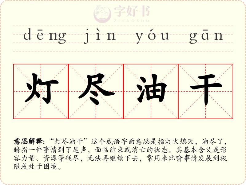 灯尽油干