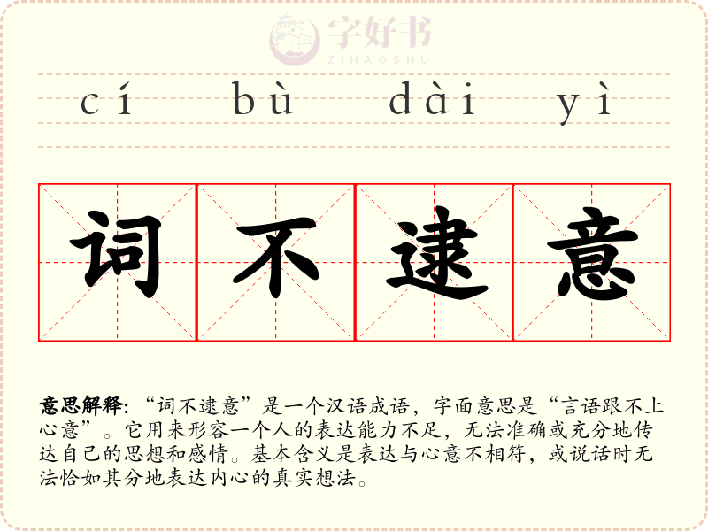 词不逮意