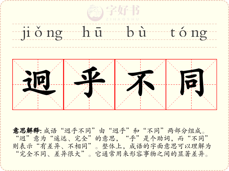 迥乎不同