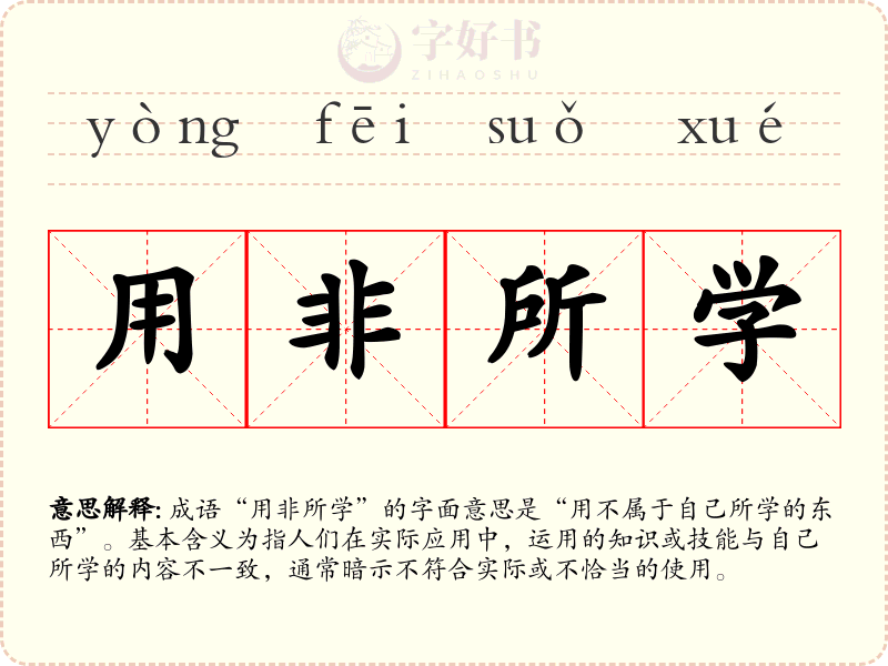 用非所学