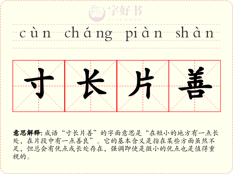 寸长片善
