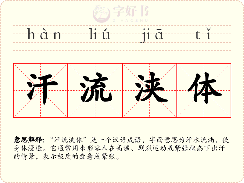汗流浃体