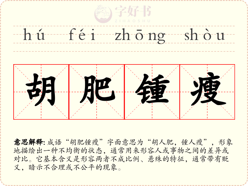 胡肥锺瘦