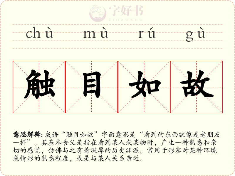 触目如故