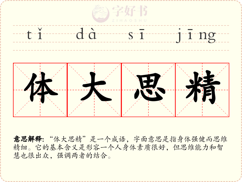 体大思精