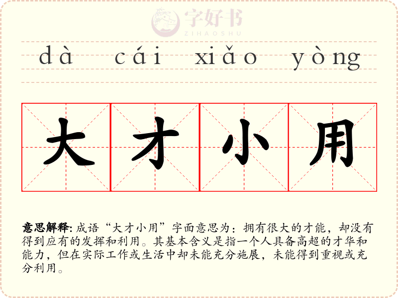 大才小用