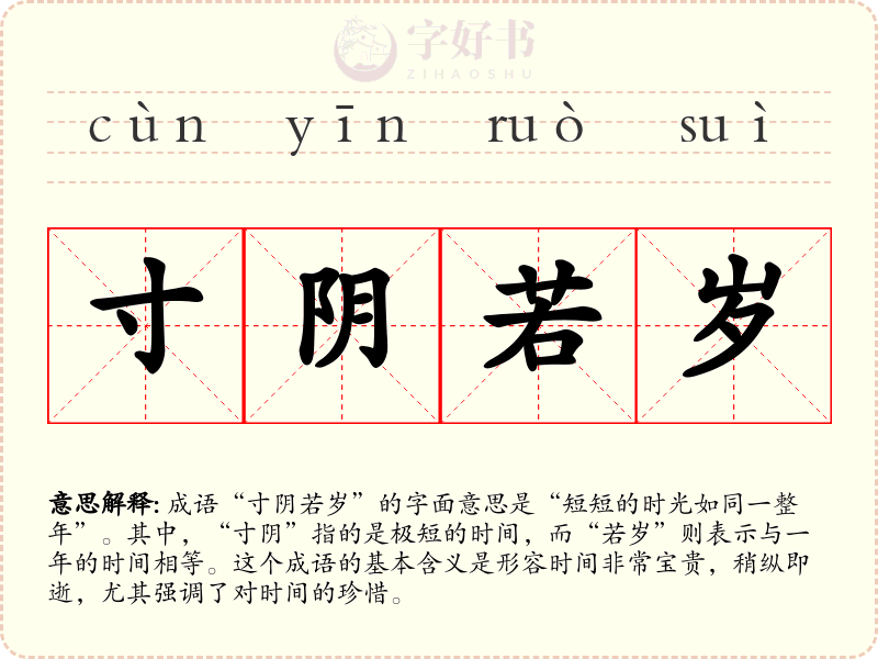 寸阴若岁