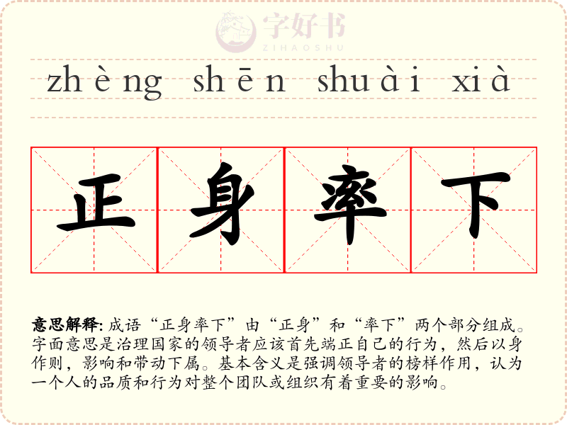 正身率下