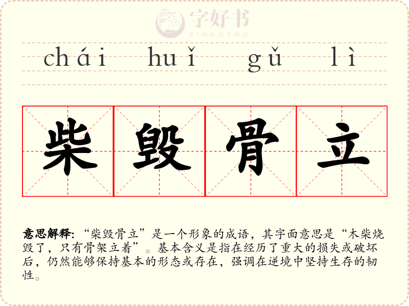 柴毁骨立