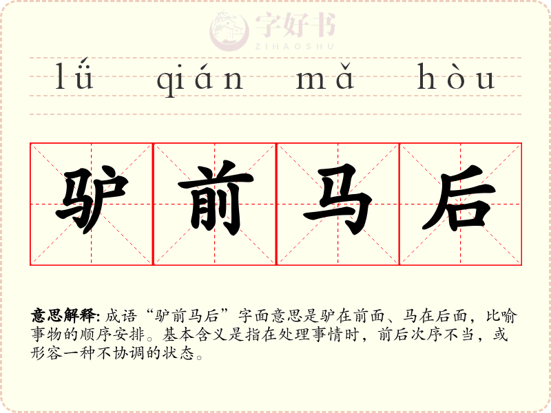 驴前马后