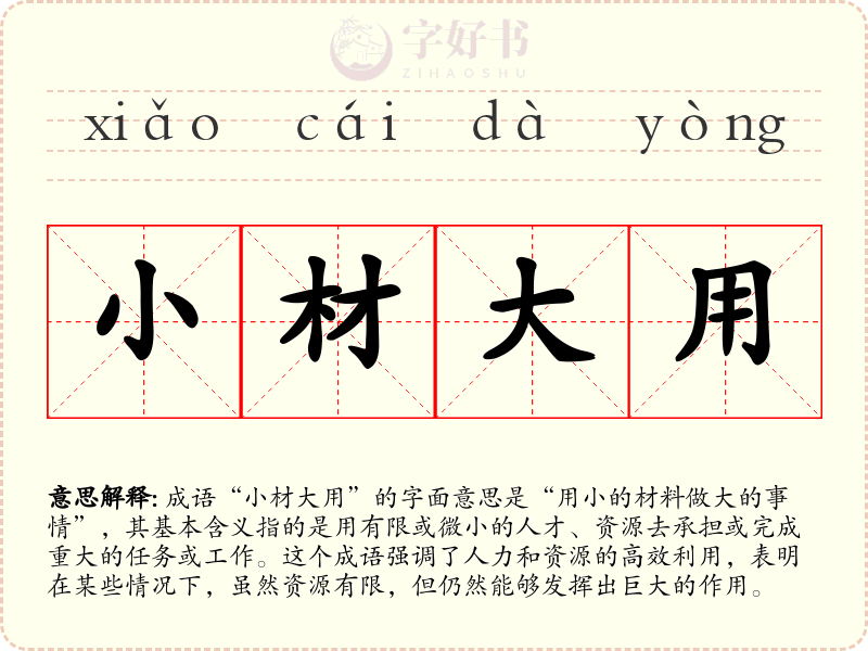 小材大用