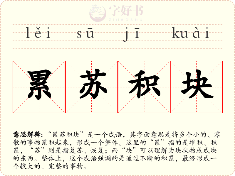 累苏积块