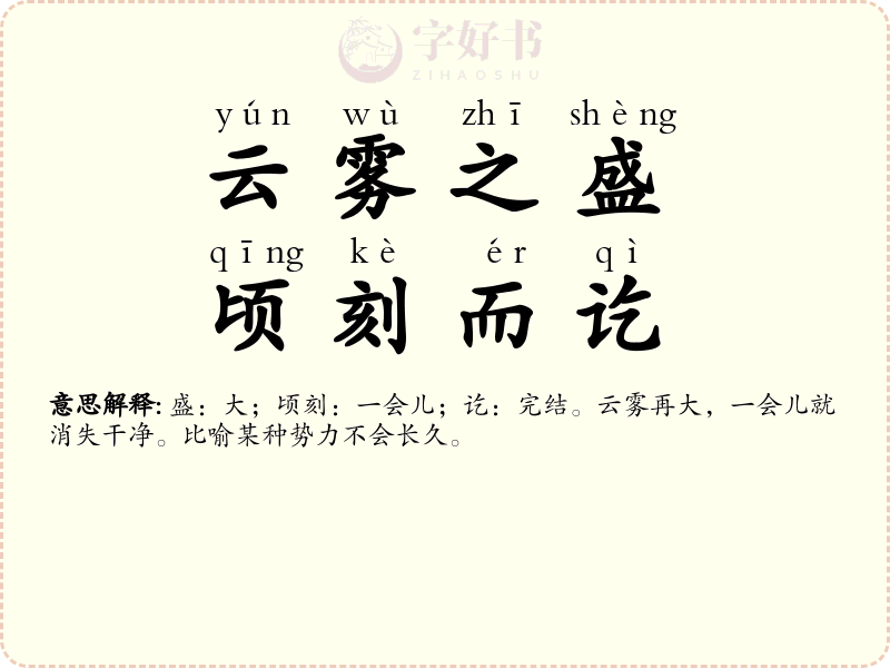 云雾之盛，顷刻而讫