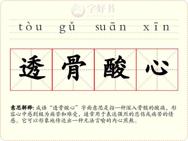 透骨酸心