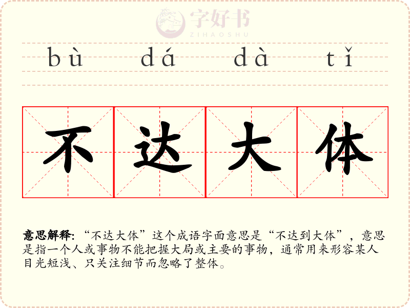 不达大体