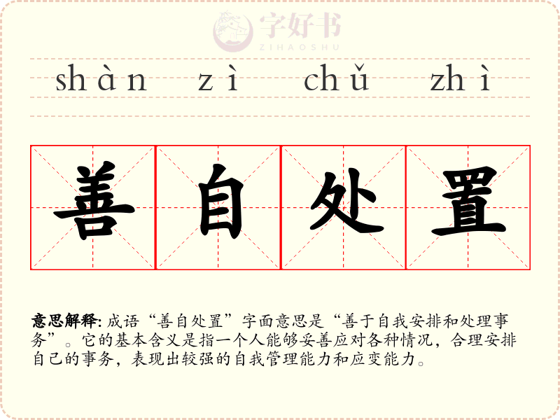 善自处置