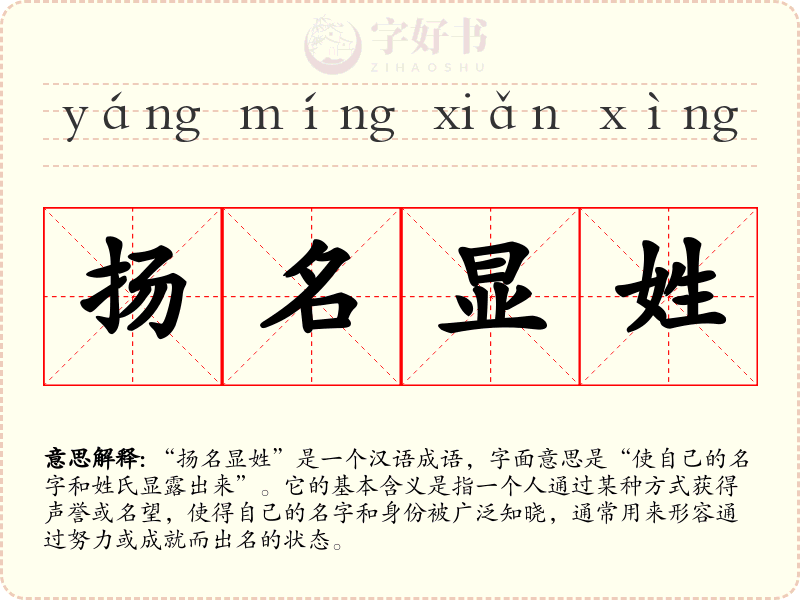 扬名显姓
