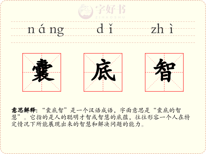 囊底智