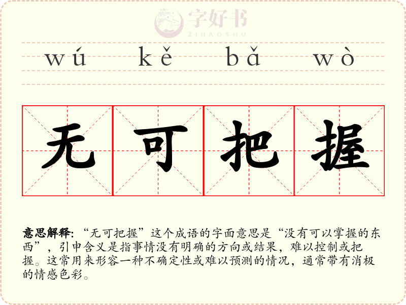 无可把握
