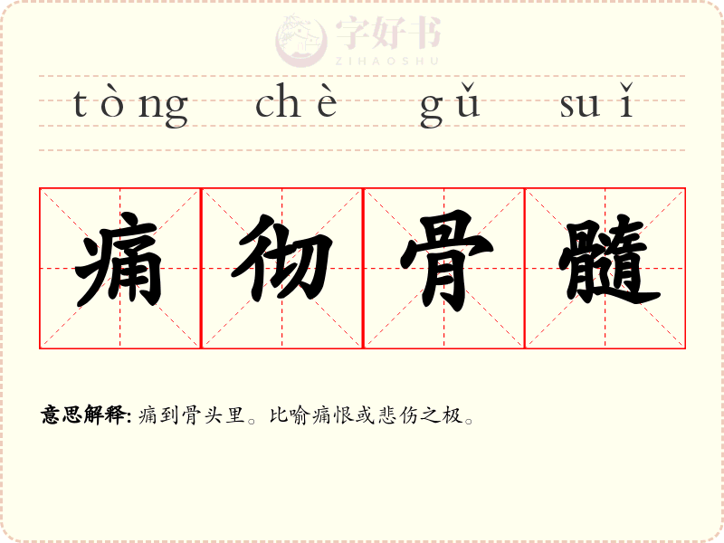 痛彻骨髓