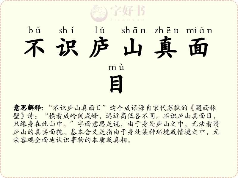 不识庐山真面目