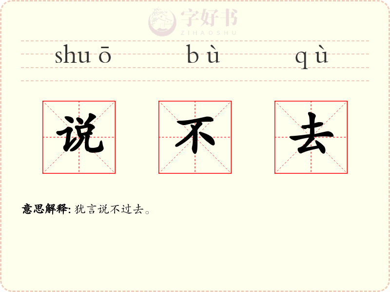 说不去