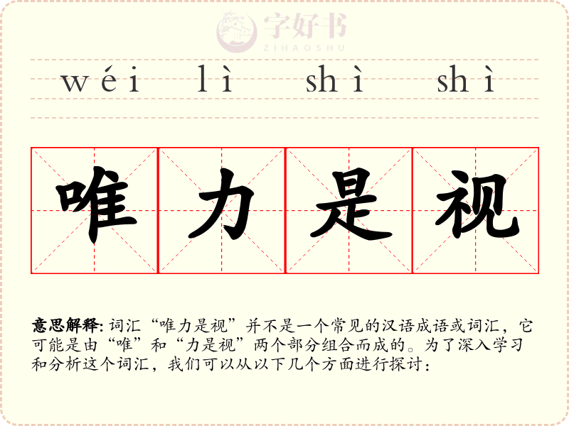 唯力是视