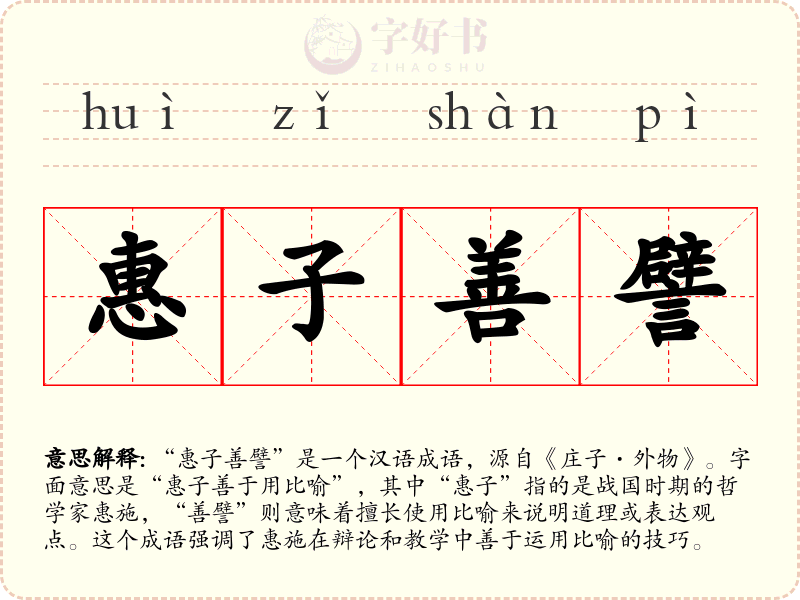 惠子善譬