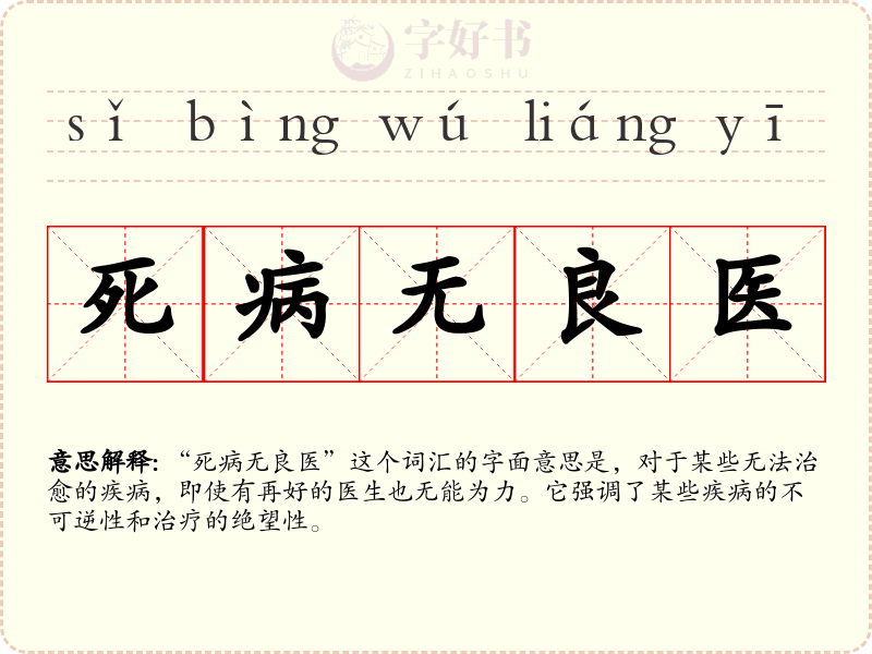 死病无良医