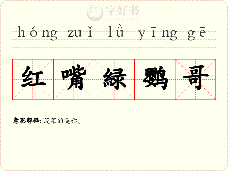 红嘴緑鹦哥