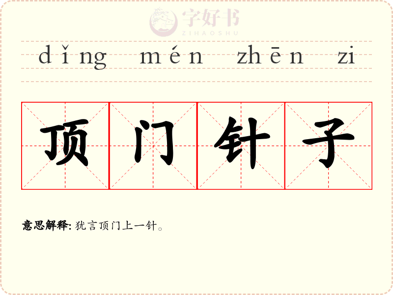 顶门针子