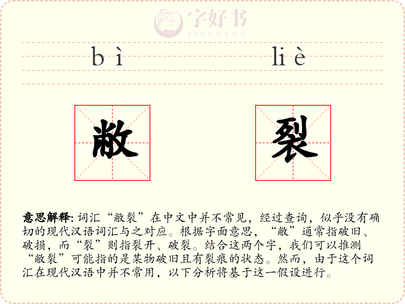 敝裂