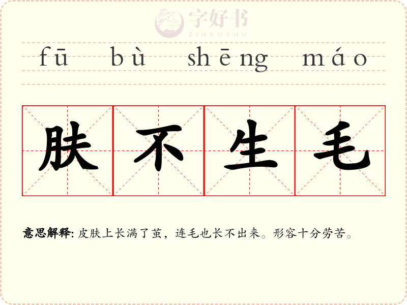 肤不生毛