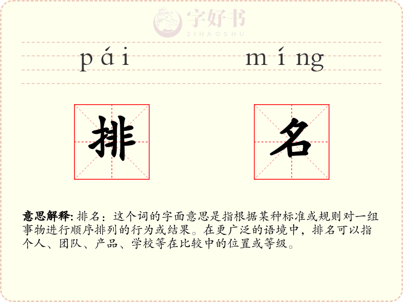 排名