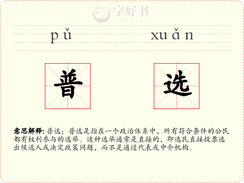 普选