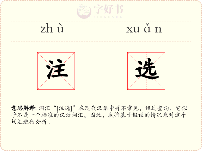 注选