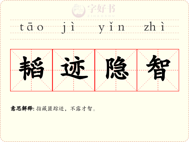 韬迹隐智