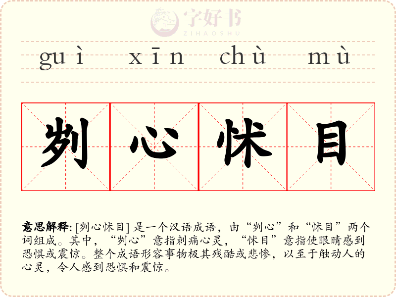 刿心怵目